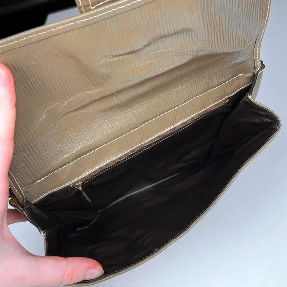 FENDI Zucca Shoulder Bag Coating Canvas And Leather
